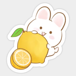 Squeeze the day Lemon Bunny Sticker